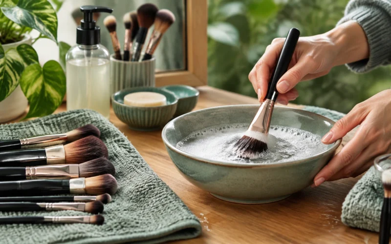 how to clean makeup brushes properly